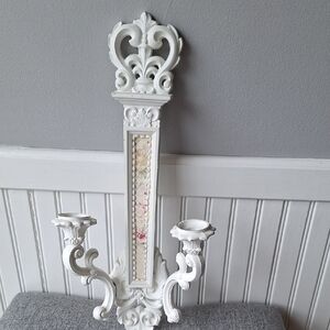 Elegant White Wall Sconce Candle Holder